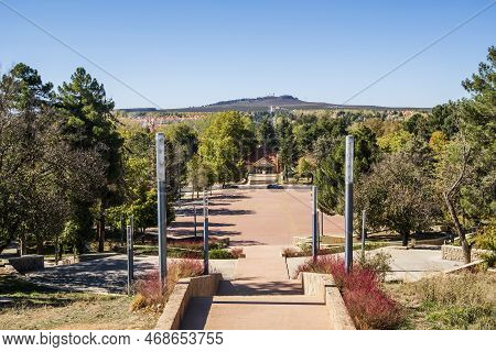Mohamed V Park In Mountainous Ifran, Morocco, Africa