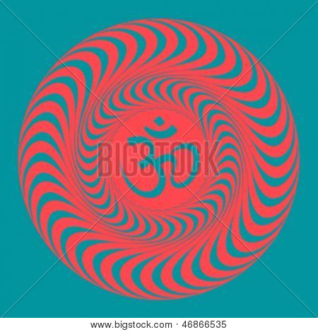 Ilustración del símbolo de OM. Versión de Raster, vector archivo disponible en cartera.