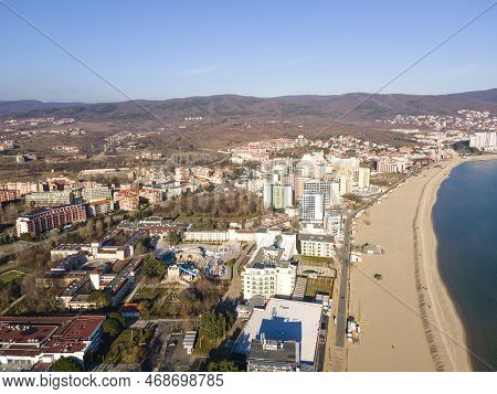 Aerial View Of Resort Of Sunny Beach, Bulgaria