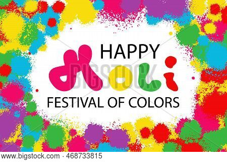 Happy Holi Festival Of Colors Vector Illustration