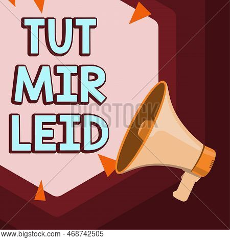 Hand Writing Sign Tut Mir Leid. Business Approach Asking Forgiveness For What Have Been Done In The 