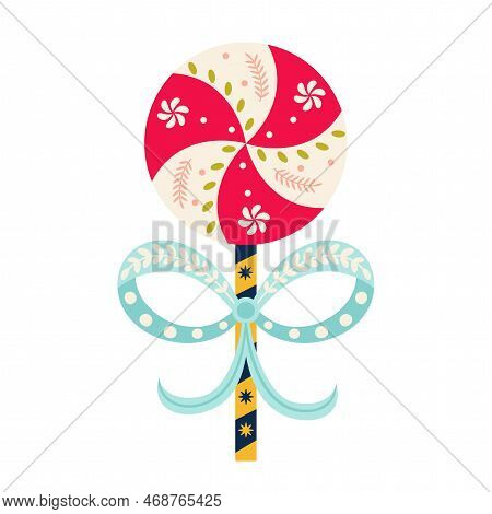 Vector Cartoon Cute Christmas Candy Illustration Isolated