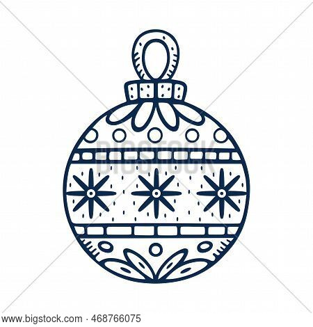 Vector Cartoon Cute Christmas Bauble Illustration Isolated
