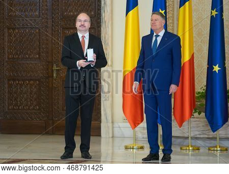 Bucharest, Romania - January 13, 2023: Narcis Dorin Ion Receives A Decoration For Peles National Mus