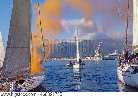 Tivat, Montenegro - December 31, 2022: 