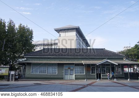 Chiayi, Taiwan- 5 Dec, 2022: North Gate Station (beimen) Station, A Japanese Architectural Style Bui