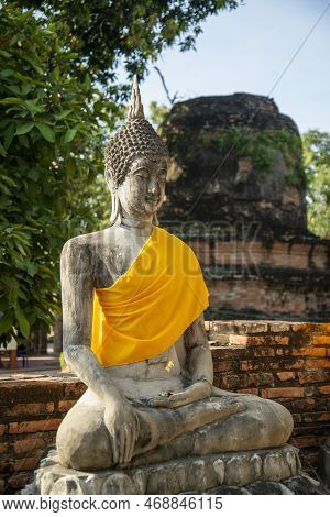 Thailand Ayutthaya Wat Yai Chai Mongkon