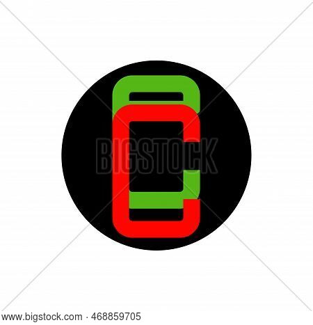 Ec Company Name Initial Letters Icon. Ec Letters Icon.
