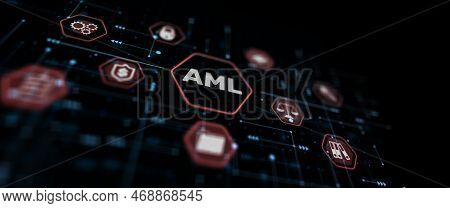 Aml Anti Money Laundering Financial Bank Abstract Business Technology Concept