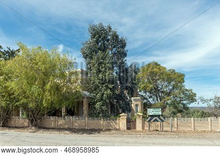 Van Wyksdorp, South Africa - Sep 24, 2022: A Street Scene, With The Spekboom Restaurant, In Van Wyks