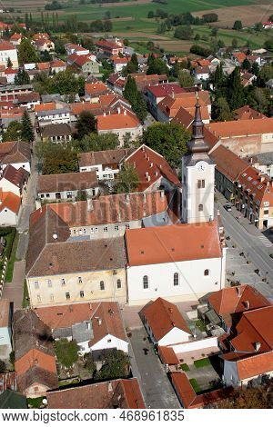 Krizevci, Croatia - October 08, 2011: The Parish Church Of St. Anne In Krizevci, Croatia On October 