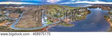 Aerial View Of Pound Lough By Portnoo In County Donegal, Ireland.