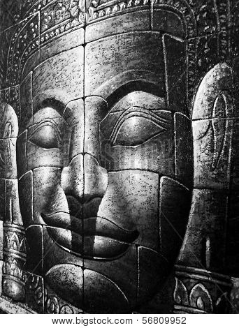 Cambodian Buddha Face