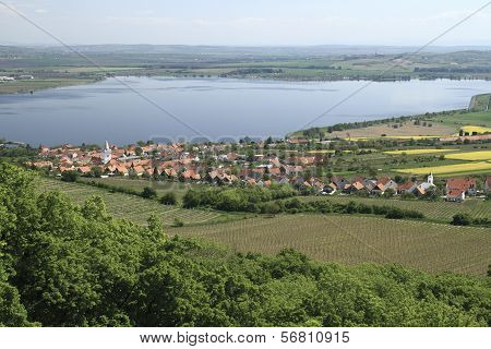 The Nove Mlyny Dam and Village of Pavlov