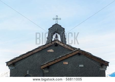 Chapel at Gornergrat station in Swiss Alps