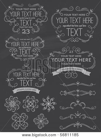 Vintage ChalkBoard Frames and Elements