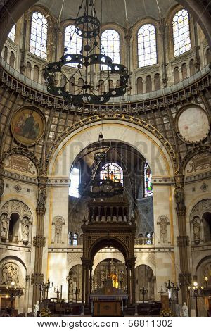 Interior Of Saint - Augustin Church. Paris, France.