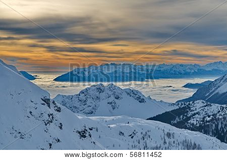 Mountains Of Nassfeld In Austria