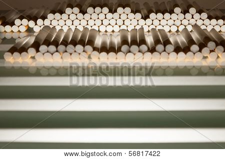 Cigarette Filters Prepared For Filling