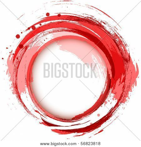Abstract Vector Bright Painting Design Element. Red.eps