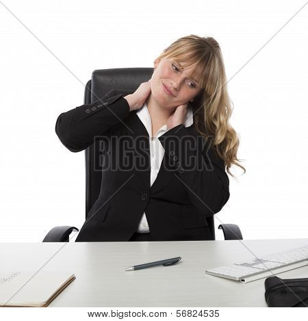 Young Office Worker With A Stiff Neck