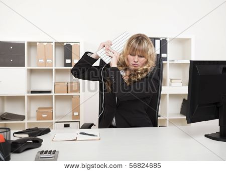 Angry Businesswoman Throwing A Tantrum