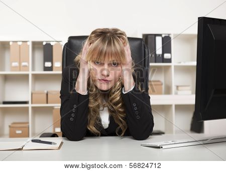 Businesswoman At Her Wits End
