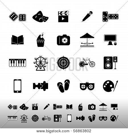 Entertainment Icons On White Background
