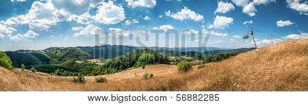 Landscape, View From Baniste Towards Stiabnicke Vrchy With An Old Ski Lift
