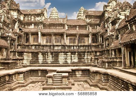 Famous Angkor Wat temple complex, near Siem Reap, Cambodia.