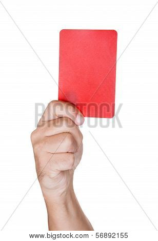 Soccer Referee Showing Yellow Card