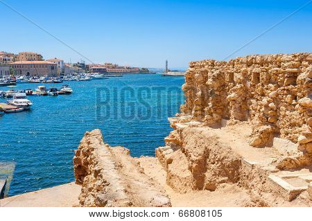 Chania Harbour. Crete, Greece
