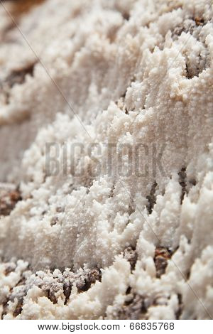 Close up and detail of Salt Maras Peru South america