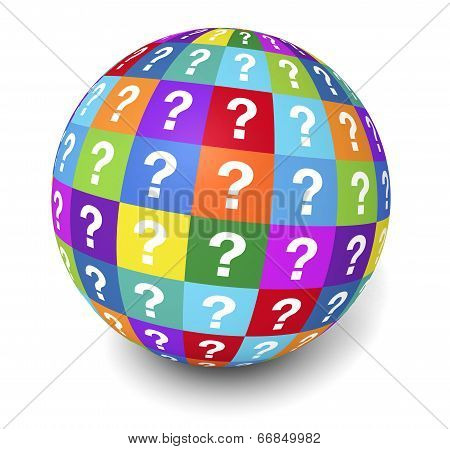 Question Mark Globe Concept