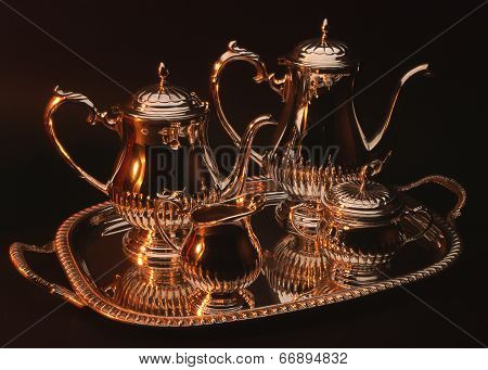 Silver teapot set