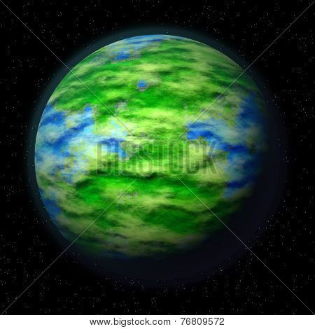 Illustration Of Green Planet
