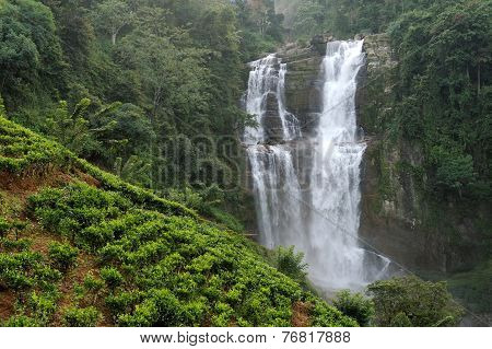 Ramboda Falls In Sri Lanka
