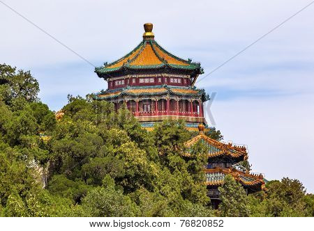 Longevity Hill Pagoda Tower Summer Palace Beijing China
