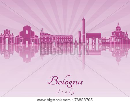 Bologna Skyline In Purple Radiant Orchid