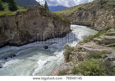 Rapids On Mountain River