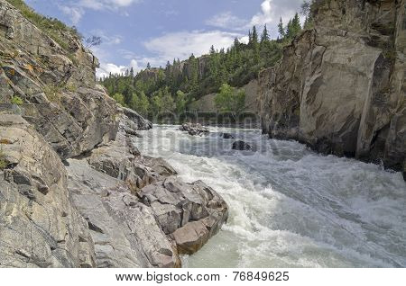 Rapids On Mountain River