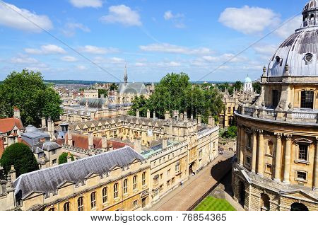 Brasenose college and Radcliffe Camera, Oxford.