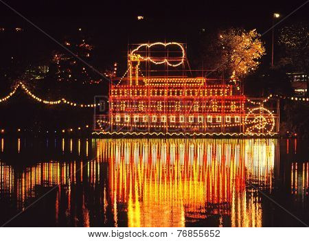Walsall illuminations boat.