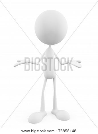 White Character With Around Pose