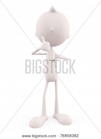 White Character With thumb Pose