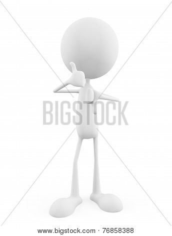 White Character With thumb Pose