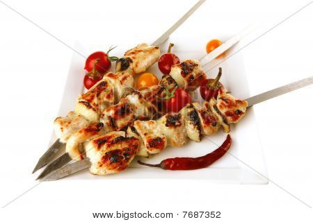 Grillet kylling Shish Kebab