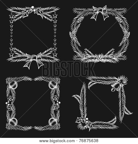 Chalkboard Christmas Ornament Frames