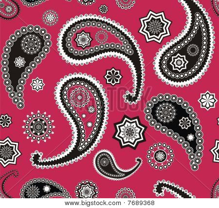 Texture modello islamico vettore rosso paisley