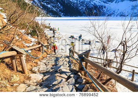Morskie Oko Lake, Poland - March 14, 2014
